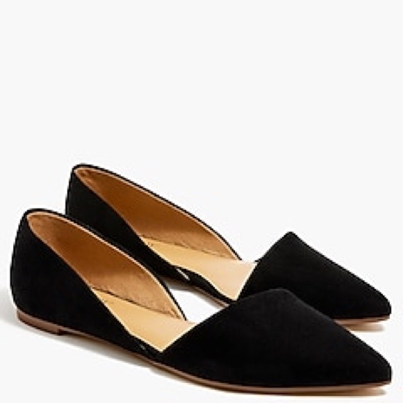 New women’s black suede Sz 10 d’orsay casual formal business loafers flat shoes - Picture 1 of 13